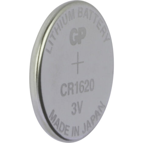 GP Battery 3 V CR1620 Lithium-Knopfzellenbatterie (Blisterpackung mit 1 Stück)