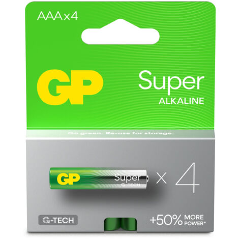 GP Battery Batteria Super Alcalina 1,5V Mini Stilo AAA / 24A-2U4 / LR03 4 pz