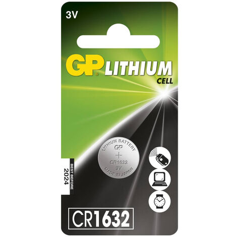 GP Battery Pila de Litio de 3V CR1632 (Blister 1 Pieza)