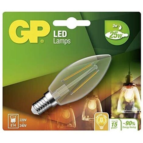 GP FIL CANDLE 2-25W E14 KERZE 745GPCAN078081CE1