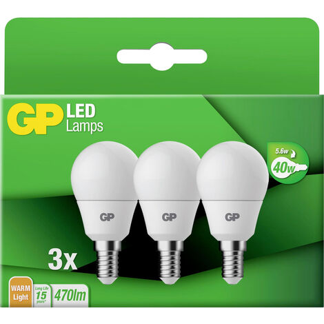 GP GPMGLE14STD854C3 LED EEK F (A - G) E14 Globeform 5.6 W = 40 W Warmweiß (Ø x L) 45 mm x 84 mm  3 S