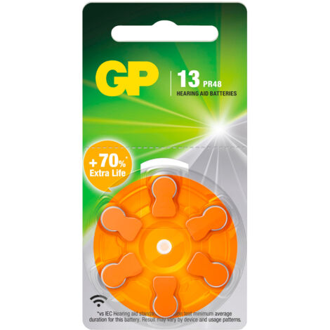 GP Hörgerätebatterie ZA 13 1.4 V 6 St.  Zink-Luft PR48