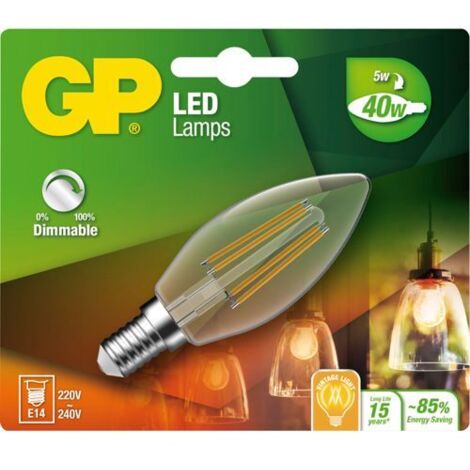GP led-Leuchte E14, 5 W, weiß warm, 14 x 12 x 3,5 cm