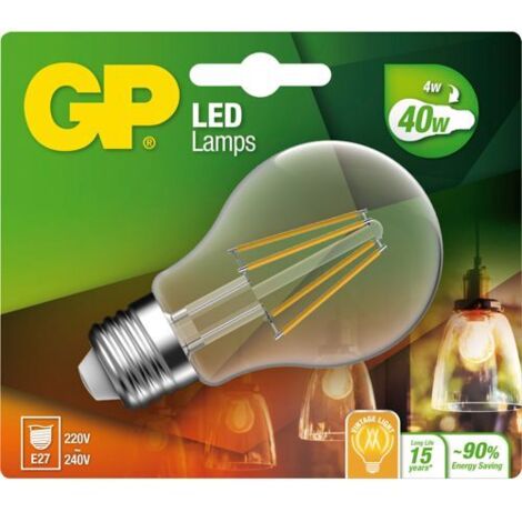 GP led-Leuchte E27, 4 W, white warm, 14 x 12 x 6 cm