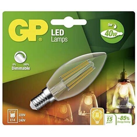 GP LIGHTING FILAMENT CANDLE E14 5W (40W) DIMM. 470 LM GP078166