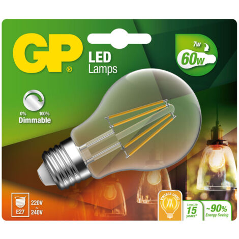 GP Lighting Filament Classic E27 7W 60W Dimmerabile 806lm