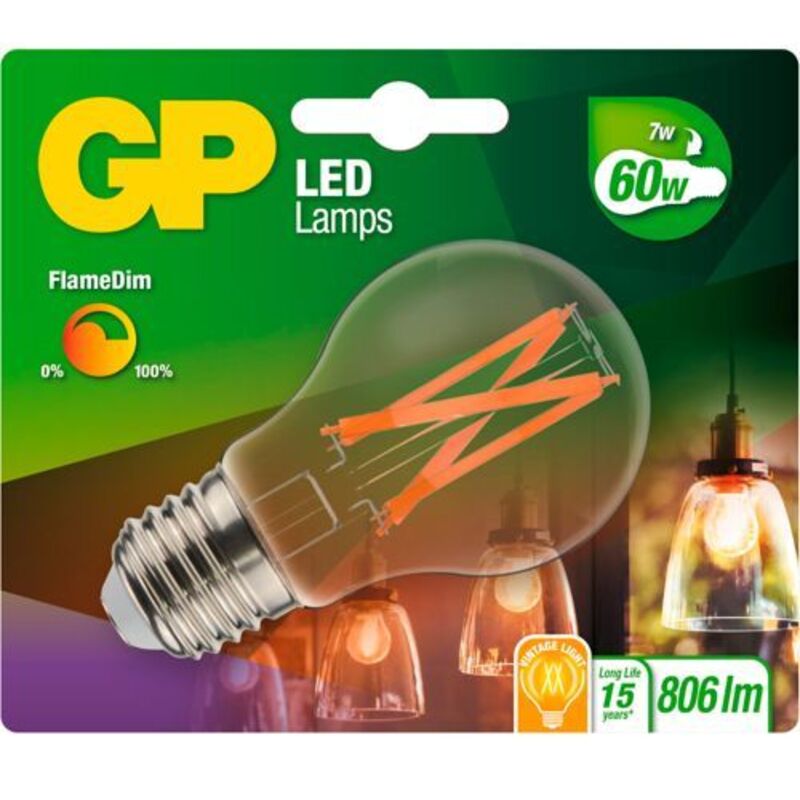 Gp Batteries - Gp Beleuchtung Led Flamedim E27 7w (60w) 806 Lm Gp 085430 Marke Gp Batterien