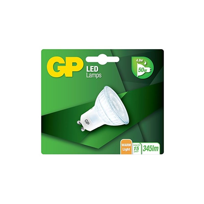 Gp lighting led réflecteur GU10 verre 4,8W (50W) gp 080176 Gp Batteries 740GPGU10080176CE1