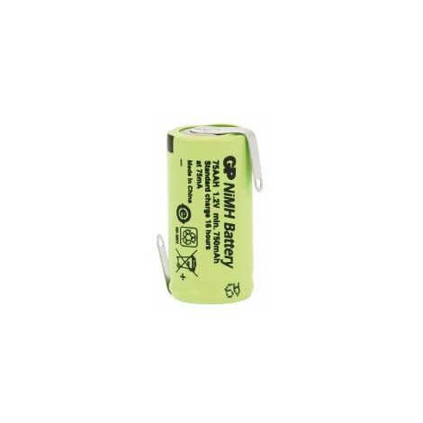 GP NiMH-Industriezelle mit Lötfahnen, 750 mAh