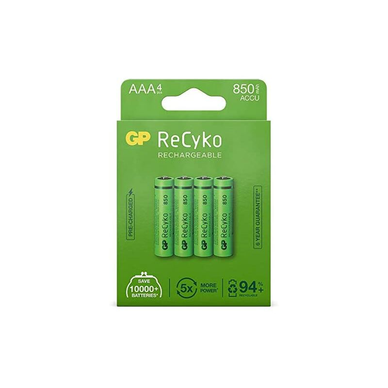 

Gp Batteries - GP ReCyko+ 2900434260001 - Pilas AAA (4 Unidades)