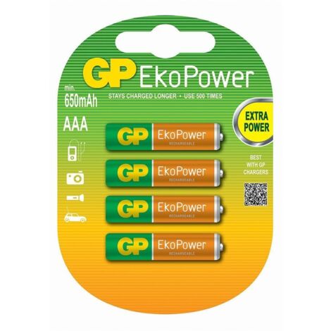 GP RECYKO 4XAAA 650MAH / PILAS RECARGABLES