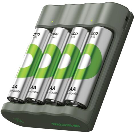 GP RECYKO GP B441 - Ladegerät USB (Enthält 4 RECYKO AA de 2100 mAh)