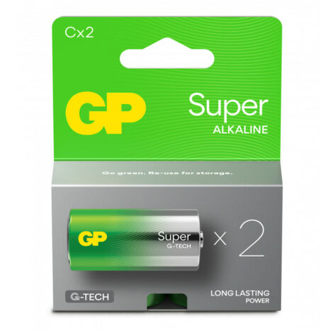 gp super alcaline piles c/lr14 blister de 2 - gp