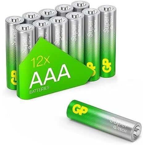 GP Super Alkaline 1.5V AAA Micro LR03 12 Pezzi