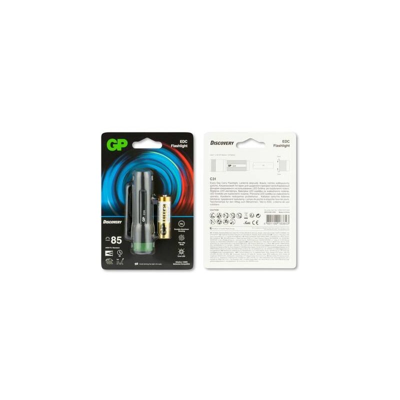 

Gp Design - GP LIGHT TORCH C31 85 LUMEN 1 X AA 260GPACT0C31000 MARCA GP BATTERIES