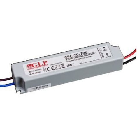 GPC-20-350 : Contrôleur de courant 350 mA/9-48 V, CC, sans PFC, boîtier plastique IP67