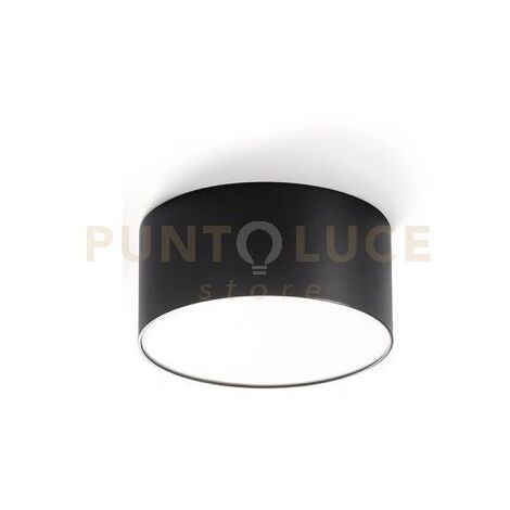 GPL242C- PLAFONIERA NERA A LED IN ALLUMINIO 3000K 960LM 12W D.12CM