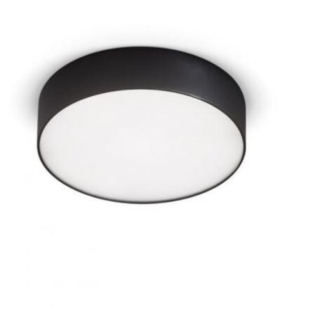 GPL270N- PLAFONIERA IN ALLUMINIO NERA A LED 4000K 1296LM 16W D.17,5CM