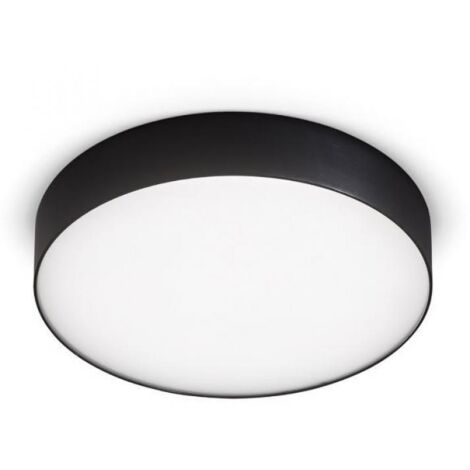 GPL272N- PLAFONIERA IN ALLUMINIO NERA A LED 4000K 2460LM 30W D.25CM