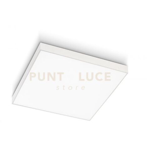 GPL311C- PLAFONIERA IN ALLUMINIO BIANCA A LED 3000K 4079LM 50W 50X50CM