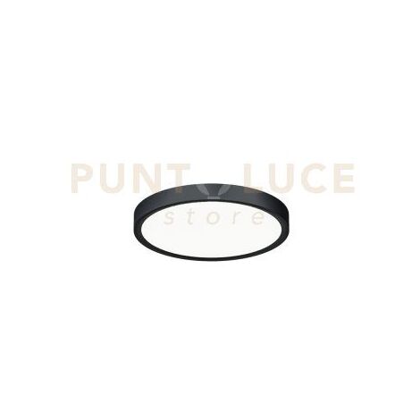 GPL321- PLAFONIERA D.23CM 3000-4000-6000K 1700-1800-1850LM 18W NERO OPACO