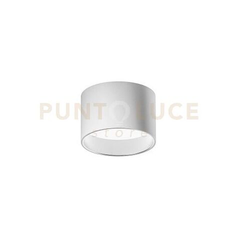 GPL330H- FARETTO LED  IN ALLUMINIO BIANCO SATINATO 2700K 601LM 8W D.9CM