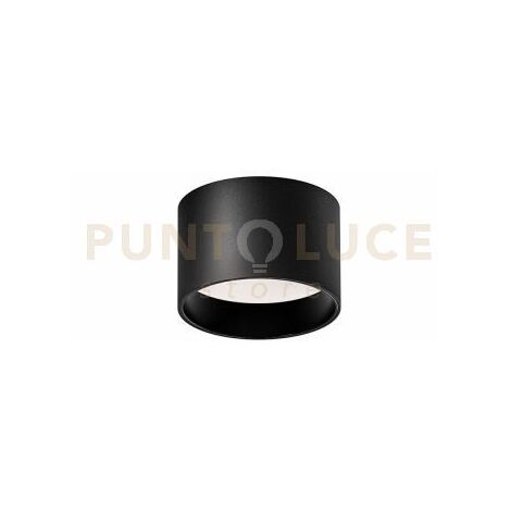 GPL331H- FARETTO LED  IN ALLUMINIO NERO SATINATO 2700K 591LM 8W D.9CM