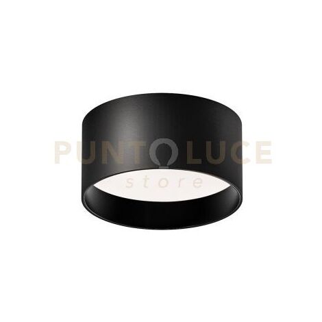 GPL335C- FARETTO LED  IN ALLUMINIO NERO SATINATO 3000K 1101LM 15W D.14CM