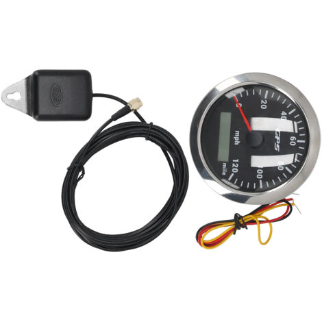 GPS Digital Speedometer For Marine Boat Car Truck 85mm 7-Color LED 0-120MPH IP67