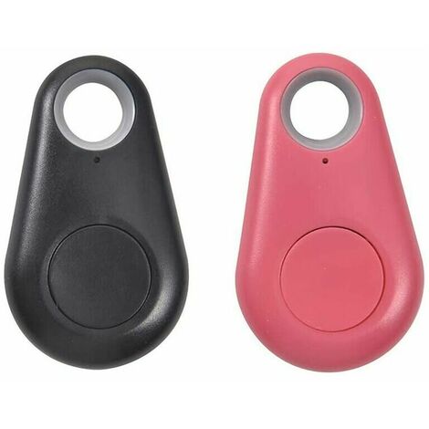 GPS Dog Tracker Porte-clés Smart Locator Collier anti-perte Chats Smart Tracker Bluetooth sans fil pour animaux de compagnie Localisateur de chat, Noir + Rouge