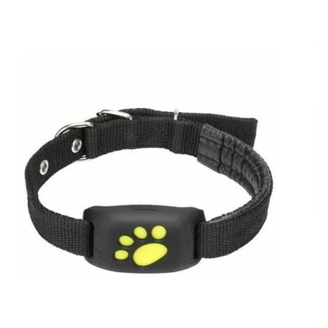 GPS-Halsband für Haustiere, GPS-Tracker für Hunde und Katzen, Anti-Lost-Echtzeit-GPS-Tracker mit Mikrofon (Schwarz) YMYNY