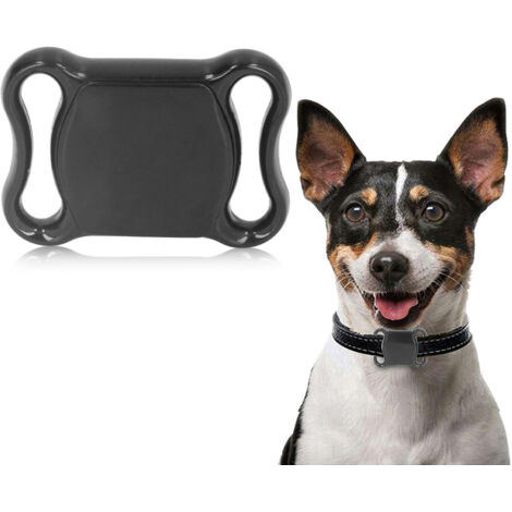 GPS-Halsband für Haustiere  Ortungshalsband für Katzen und Hunde  Wasserdichtes Bluetooth-Ortungsgerät mit langer Akkulaufzeit  Klein und leicht  Schwarz
