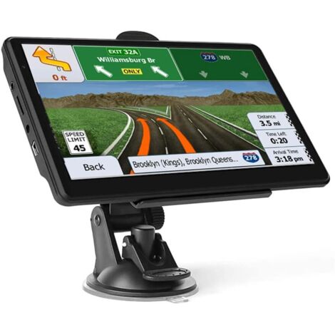 GPS para coche de 7 pulgadas, GPS para camión de servicio pesado, navegación automática con pantalla táctil HD, guía de voz en varios idiomas, mapas de Europa del Reino Unido 2024 instalados, actualiz