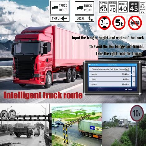 GPS per auto, ampio touchscreen da 5 pollici, mappa europea 2025, informazioni sul traffico, aggiornamenti gratuiti, voci in tempo reale, adatto per camion e camper