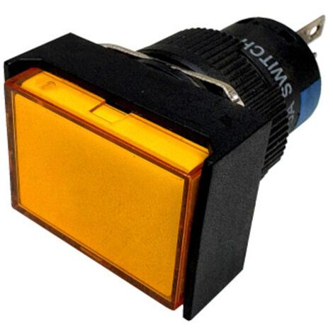 GQELE LA115-C Drucktastenschalter Lichtschalter 250V 5A 3Pin Schalter Gelb für Tischbohrmaschine uvm.