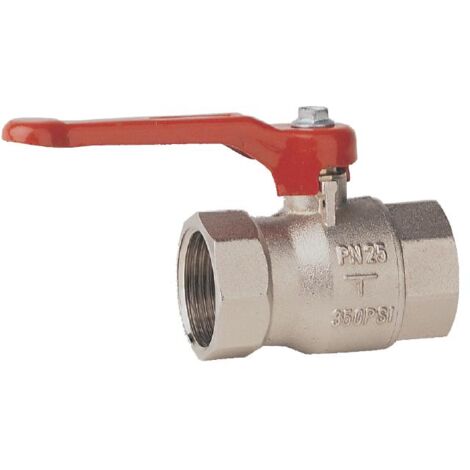 Gr .1 1/4'' KUGELHAHN - MESSING - VERNICKELT  BALL VALVE