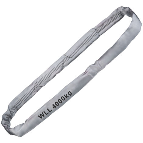 Gr .4 Meter RUNDSCHLINGE, WLL 4000 kg, GRAU grau roundsling, WLL 4000 kg, GREY