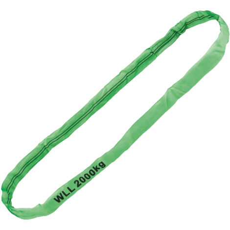 Gr .5 Meter RUNDSCHLINGE, WLL 2000 kg, GRÜN grün roundsling, WLL 2000 kg, GREEN
