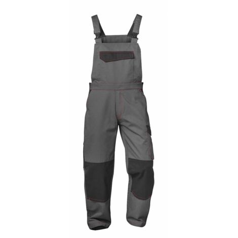 Gr .54 ZULTE TWILL-LATZHOSE grau ZULTE TWILL BIB TROUSERS