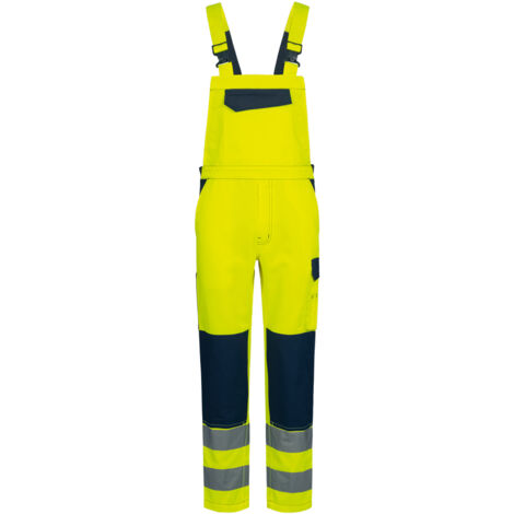 Gr .64 BORNA WARNSCHUTZ-LATZHOSE gelb BORNA HIGH VISIBILITY BIB TROUSERS