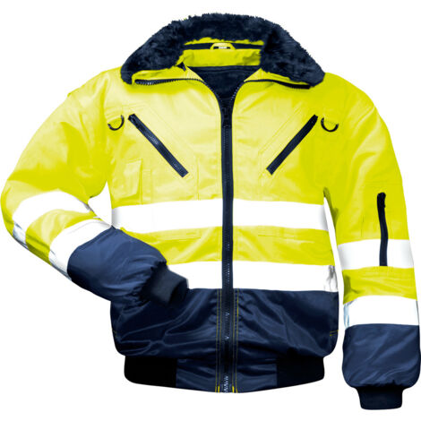 Gr .L (54/56) GUNNAR WARNSCHUTZ-PILOTJACKE gelb GUNNAR HIGH VIS PILOT JACKET