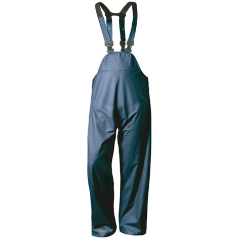 Gr .L (54/56) LAHOLM  PU-STRETCH-LATZHOSE blau LAHOLM PU-BIB PANTS