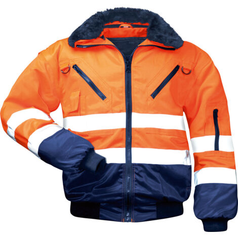 Gr .M (50/52) ERIK WARNSCHUTZ-PILOTJACKE orange ERIK HIGH VIS PILOT JACKET