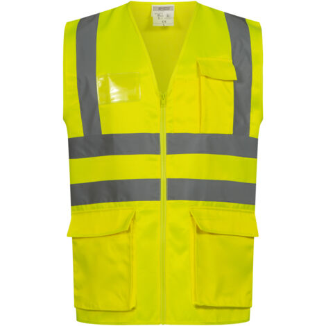 Gr .M (50/52) MALTE WARNSCHUTZWESTE GELB gelb MALTE HIGH VISIBILITY VEST YEL