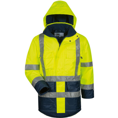 Gr .XS (42/44) JANNIS WARNSCHUTZPARKA GELB/MARINE gelb JANNIS HIGH VIS PARKA