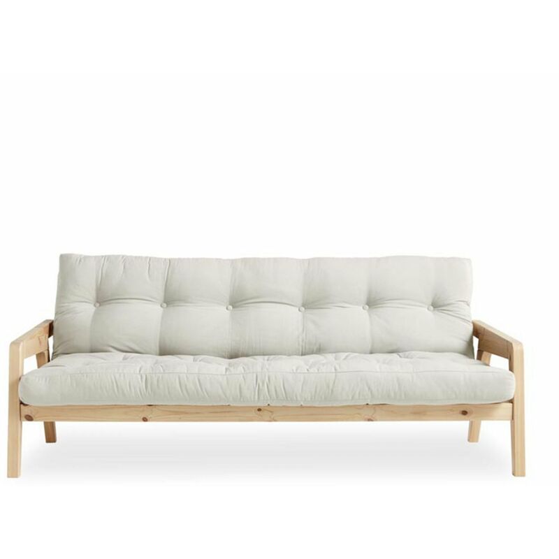 

Grab: Sofá convertible de madera natural - Beige