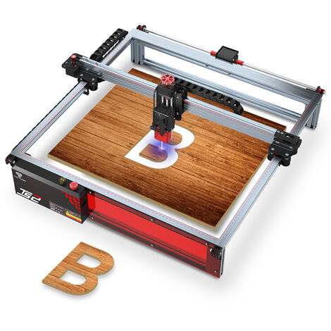 Grabadora láser TS2 Cortadora láser de 10 W Máquina cortadora de grabado de enfoque automático Área de grabado de 450x450 mm con sistema Air Assit Detección de llama Giroscopio horizontal Soporte de c