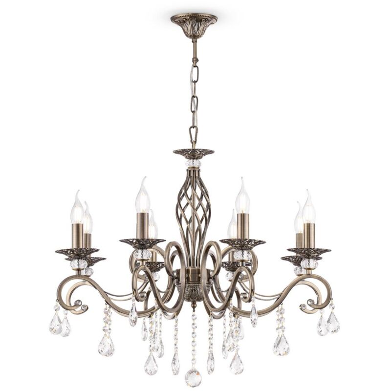 Maytoni - Lampadario Classico Grace Metallo Ottone 8 Luci