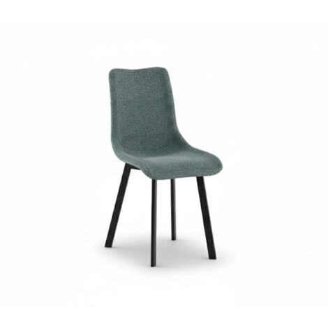 Grace, Set di 4 sedie in tessuto easy-clean Turchese (45cm X 56cm H. 86cm)  Duzzle