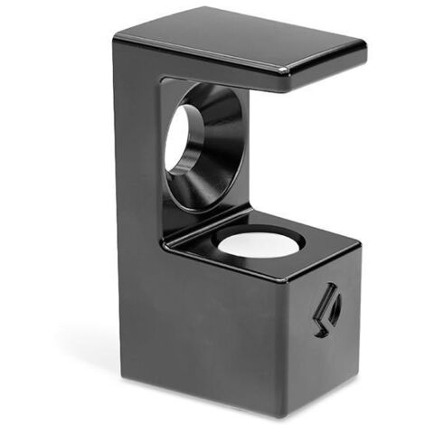 grace soporte estante para cristal para colocar con tornillo rosca madera ø3 acabado negro grosor cristal 8mm